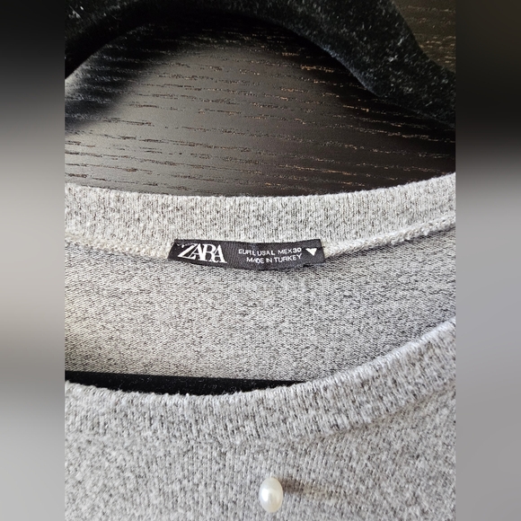 Zara Grey Pearl Sweater - Picture 3 of 3